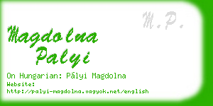 magdolna palyi business card
