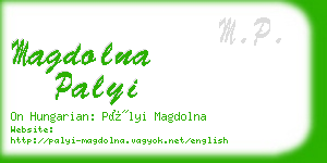 magdolna palyi business card